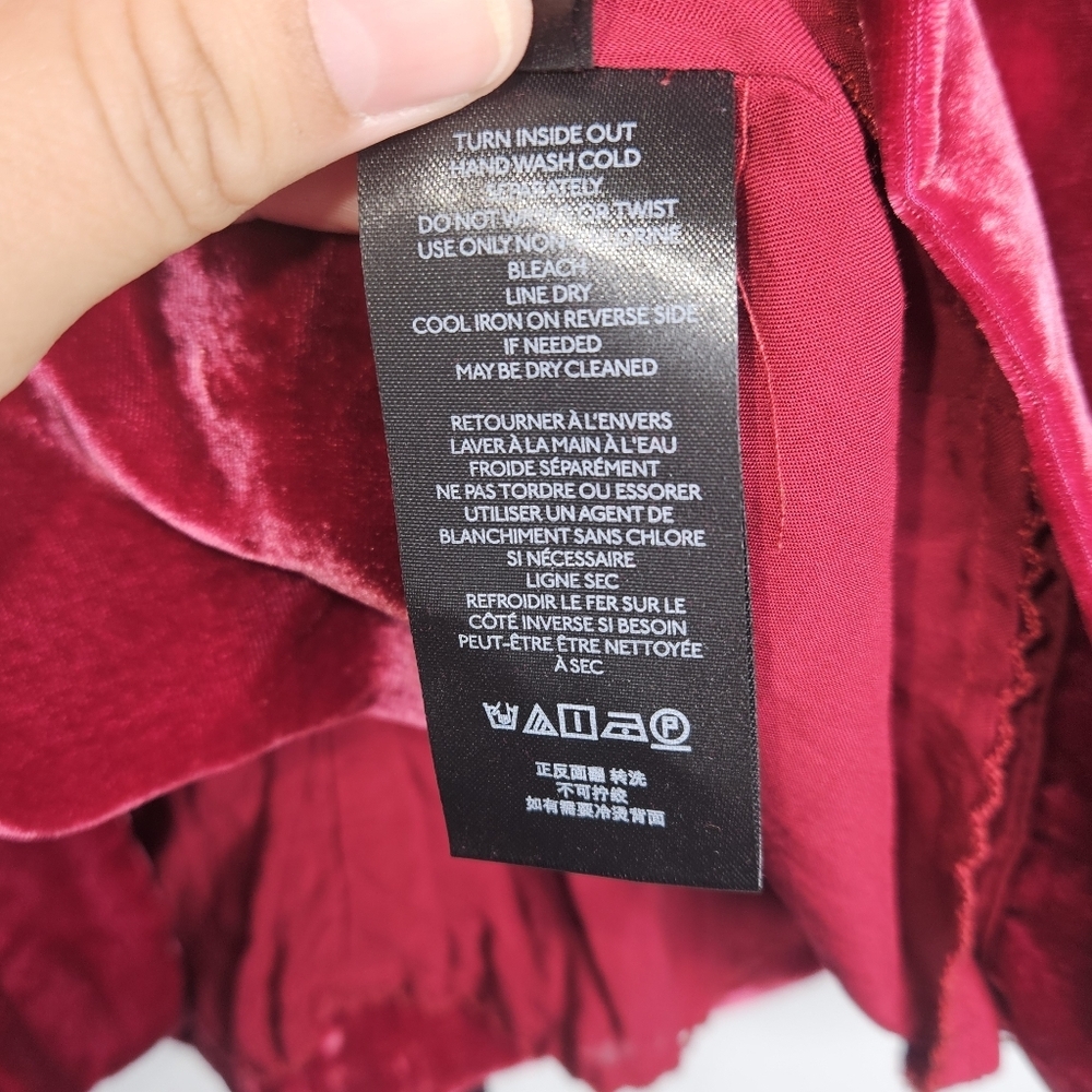 By Anthropologie Monti Velvet Skirt, Size 2, Raspberry, NWT - Picture 12 of 12